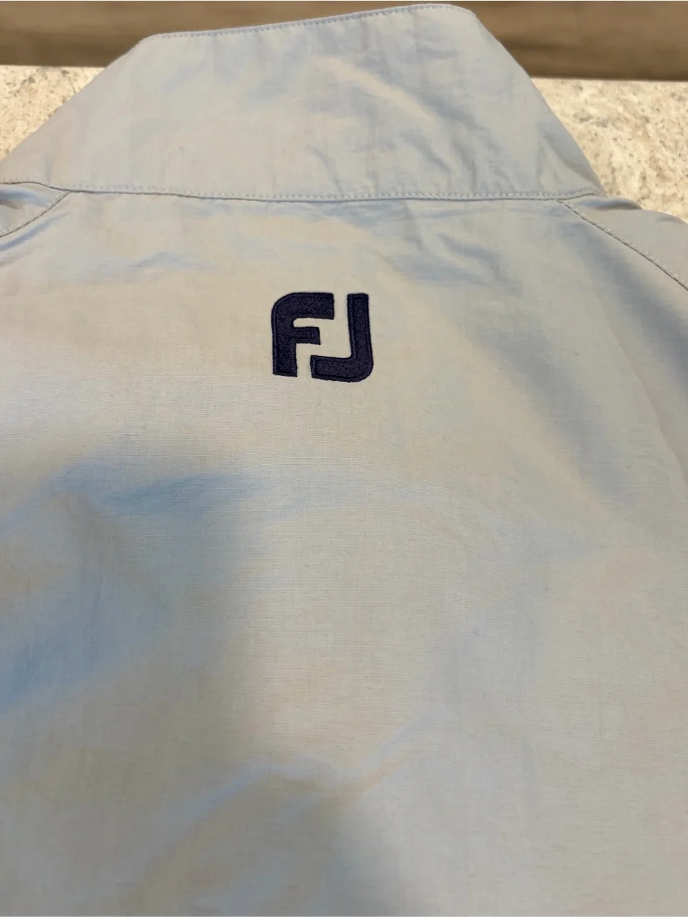 FootJoy Golf Men's Navy and Light Gray Pullover Windbreaker Jacket-Large
